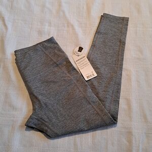 Layer 8 women's size Medium Charcoal extended high waistband, Honeycomb textured